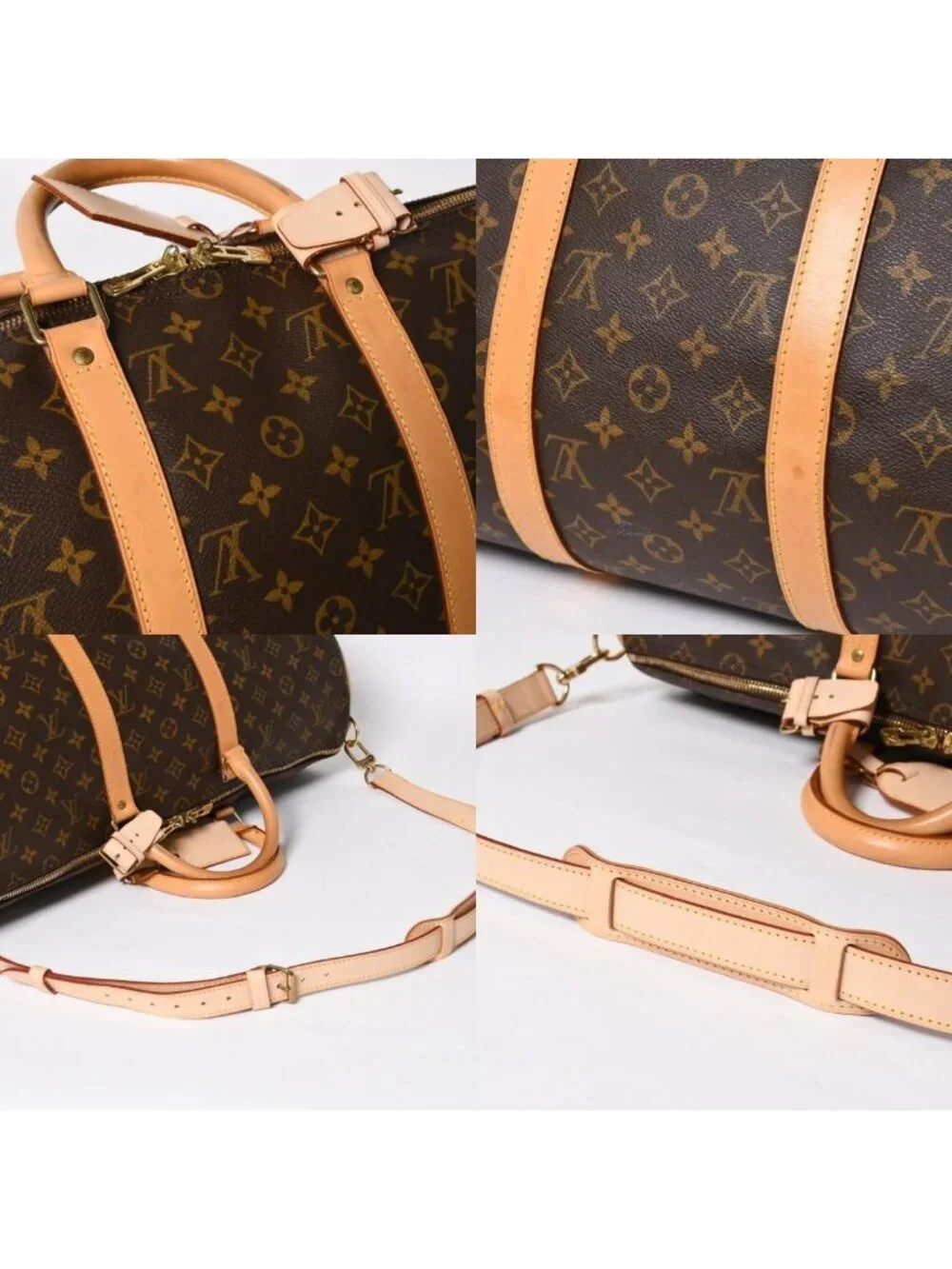 Louis Vuitton Monogram Keepall Bandouliere 50 Brown Boston Bag